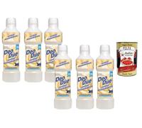 Deo Due Ammorbidente Concentrato Fleur Blanche 6 x 1 l Adoucissant concentré Parfum de linge longue durée pour tous les textiles, vêtements, serviettes + Italian Gourmet Polpa