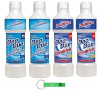 DEO DUE Fiori Azzurri Pack de test 2 x lessive 1 l + 2 x adoucissant concentré 1 l + Beni Culinari Porte-clés gratuit