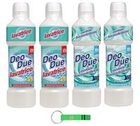 DEO DUE Fiori d'Acqua Pack de test 2 x lessive 1 l + 2 x adoucissant concentré 1 l + Beni Culinari Porte-clés gratuit