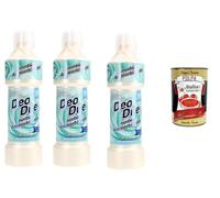 Déo Due Morbido Adoucissant concentré « Fiori d'Acqua / Fleurs d'eau » 3 x 1 l - Linge extra doux, parfum frais longue durée, pour tous les textiles + Italian Gourmet Polpa