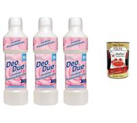 Deo Duo additif de lavage parfum de linge et adoucissant concentré « pétales de rose / rose fiori » 3 x 1 l - Parfum extra frais et longue durée pour tous les textiles, serviettes + Italian Gourmet