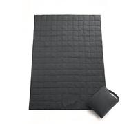 Deodar Couverture de Camping Thermo-Isolante 150 × 200 cm, Hydrofuge, Coupe-Vent et Chaude, Fonction Poncho, certifiée Oeko-TEX, Noire, avec Sac de Compression