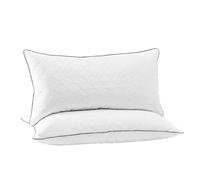 Deodar Oreiller en Plumes et Duvet d'oie 40x80, Lot de 2 Coussin Oreiller d'hôtel de Luxe Oreiller de Lit avec Housse 100% Coton, Lavable en Machine, Certifié Öko-Tex et RDS