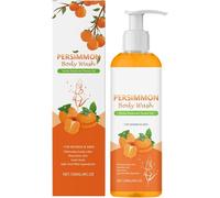 Déodorant au kaki pour homme et femme, gel douche kaki, taille voyage 120 ml, gel douche pour femme à l'huile de noix de coco et feuille de menthe, élimine les odeurs, nourrit la peau, sensation de