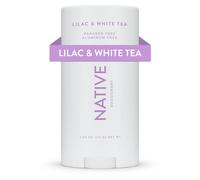 Native Déodorant naturel pour homme et femme, sans aluminium avec bicarbonate de soude, probiotiques, huile de noix de coco et beurre de karité | Lilas et thé blanc
