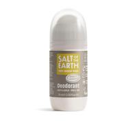 Natural Deodorant Roll On by Salt of the Earth, Amber & Sandalwood - Refillable, Vegan, Long Lasting Protection, Leaping Bunny Approved, Made in the UK - 75ml