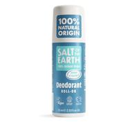Natural Deodorant Roll On by Salt of the Earth, Ocean & Coconut - Vegan, Long Lasting Protection, Leaping Bunny Approved, Made in the UK - 75ml