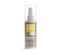 Déodorant naturel en spray Salt of the Earth, ambre et bois de santal - Vegan, certifié Leaping Bunny, ingrédients 100% d'origine naturelle - 100 ml