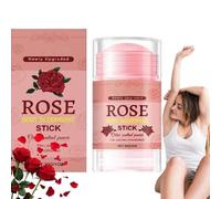 Déodorant naturel en stick à la rose, 72 heures de contrôle des odeurs pour la peau, pour les aisselles et les pieds, Roll-On compact pour le sac de sport et les voyages (1PCS)