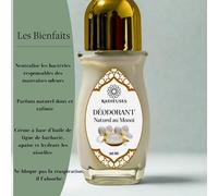 Déodorant naturel Radieuses au Monoï - 60 ml | À base de crème de figue de barbarie | Anti-odeurs, non bloquant, soin illuminateur pour les aisselles (Citron)