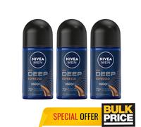 Déodorant roll-on noir Nivea Men Deep Espresso pour hommes 50 ml de grande va...