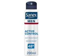 SANEX - Spray Déodorant Anti-Transpirant Men Dermo Active Control - Déodorant pour Homme à la Pierre d'Alun - Efficacité 48 h - Sans Alcool - 200 ml