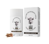 Déodorant Stick Au Suif, Déodorants Solides Anti-transpirants, Suif De Bœuf Nourri À L'herbe, Contrôle Des Odeurs Pendant 48 Heures, Sans Aluminium, Pour Parties Intimes (Bois de santal)