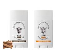 Déodorant Stick Au Suif, Déodorants Solides Anti-transpirants, Suif De Bœuf Nourri À L'herbe, Contrôle Des Odeurs Pendant 48 Heures, Sans Aluminium, Pour Parties Intimes (Bergamote et santal)