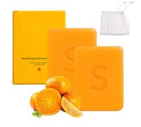 Deodorizing Persimmon Soap, Japanese Persimmon Soap, Bar for Body Odor & Old People Smell, Natural Moisturizing Cleanser for Face and Body (2 Pcs)