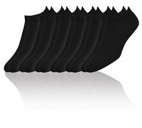 DeoMed Lot de 6 paires de chaussettes de sport antibactériennes unisexes - Non antidérapantes - Fabriquées en UE - Sans coutures - Mini bambou avec technologie Sanitized Actifresh, Noir , 39-42