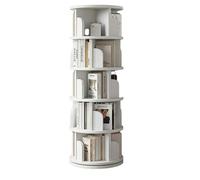 DEOPXF Bibliothèque Tournante Rotation Libre À 360° Stockage Multicouchebibliotheque Angle Plateau Tournant en Alliage De Base Épaissi Stable Durable(Blanc,162cm)