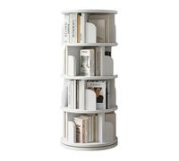 DEOPXF Bibliothèque Tournante Rotation Libre À 360° Stockage Multicouchebibliotheque Angle Plateau Tournant en Alliage De Base Épaissi Stable Durable(Blanc,130cm)