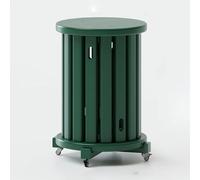 DEOPXF Ensemble De 4 Tabourets Empilables Fabriqués en Bois Massif Robustes Empilables Ils sont Équipés De roulettes Pivotantes À 360° pour Une Mobilité Optimale(Vert)