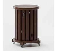 DEOPXF Ensemble De 4 Tabourets Empilables Fabriqués en Bois Massif Robustes Empilables Ils sont Équipés De roulettes Pivotantes À 360° pour Une Mobilité Optimale(Walnut)