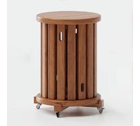 DEOPXF Ensemble De 4 Tabourets Empilables Fabriqués en Bois Massif Robustes Empilables Ils sont Équipés De roulettes Pivotantes À 360° pour Une Mobilité Optimale(Cherry)