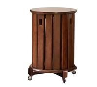DEOPXF Lot de 4 Tabourets Empilables Faciles À Déplacer Grâce À Leurs roulettes Robustes Et Durables Empilables pour Gagner de La Place Résistants À l'usure Et Aux Rayures(Walnut,with Wheels)