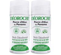 Déoroche Déodorant Stick Vert Pierre d’Alun du Panama - Potassium d’Origine 100% Naturelle - Efficace Pendant 24 heures - Sans Hydroxyde d’Aluminium - 100 g (Lot de 2)