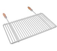 DEOS Grille Barbecue Inox Réglable 50-60x30cm - Acier Inoxydable AISI 304 - Grille Cheminée Intérieur/Jardin - Largeur Ajustable Durable - Convient Foyers sur Mesure, Surface 50x30cm