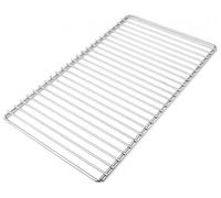 DEOS Grille Barbecue Réglable Acier Inox AISI 304 - Largeur Ajustable 50-60x30cm - Adaptée Cheminées Intérieur/Jardin - Flexibilité Max - Grille Pain Inox Surface 50x30cm - Matériau 10+4mm