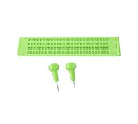 Deosdum Ardoise et Stylet en Braille Kit 4 Lignes 28 Cellules Planche | Construction en Plastique ABS et Alliage, Touche Tactile pour la Pratique de L'orthographe des Débutants, Convient à