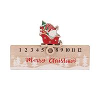 Deosdum Calendrier de Compte à Rebours de Noël en Bois, Décor de Bureau | Bois Composite, Curseur Réutilisable, Décoration de Vacances pour la Maison, le Bureau ou le café, Ornement de Fête Festive