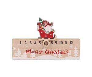 Deosdum Calendrier de Compte à Rebours de Noël en Bois, Décor de Bureau | Bois Composite, Curseur Réutilisable, Décoration de Vacances pour la Maison, le Bureau ou le café, Ornement de Fête Festive