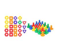 Deosdum Ensemble de Jouets de Blocs de Construction Bricolage pour | Reconnaissance des couleurs, développement du cerveau, plastique sûr, convient aux garçons et aux filles, comprend un