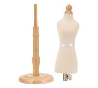 Deosdum Femme Robe Forme Bois Couture Robe Forme Mannequins Mini Mannequin Modèle avec Base En Bois Support pour Vêtements Robe Affichage