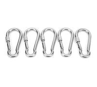 Deosdum Mousquetons à Verrouillage en Acier Inoxydable 120 Mm Robustes | Construction durable, capacité de charge de 250 kg, conception à verrouillage par écrou, idéal pour le camping, la