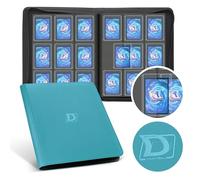 Deoyibu Toploader Album pour cartes à collectionner 288 Toploader, 9 pochettes latérales pour cartes rigides de 7,6 x 10,16 cm, Toploader binder avec cuir synthétique, idéal pour TCG, MTG, etc. Vert