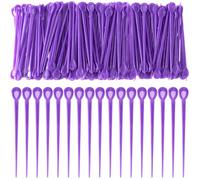 Deozu Lot de 100 bigoudis en plastique pour cheveux - Pour rouleaux de tension - Accessoires de crochet pour coiffure (violet)