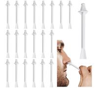 Deozu Lot de 20 bâtons de cire nasale pour homme et femme - Pour épilation des narines, sourcils, oreilles, visage (blanc)