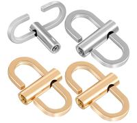 Deozu Lot de 4 raccourcisseurs de chaîne, fermoir de chaîne, ajusteur de collier en alliage, chaînes d'épaule, boucles pour sac à main, sac à main (doré, argenté)