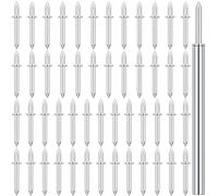 Deozu Lot de 50 clous de plinthe à double tête avec 1 outil de manchon, clous double face, ongles à double tête, outil de plinthe à double tête