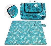 DEPAR Couverture de pique-nique - 200 x 200 cm - Isolation thermique - Avec dessous imperméable - Sans sable - Portable et lavable - Pour plage, pique-nique, camping et randonnée