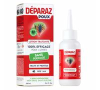 DÉPARAZ - Lotion Traitante Anti-Poux et Lentes, Sans Peignage, 100ML