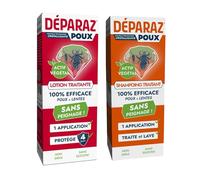 Déparaz-Poux® - Pack Anti-Poux Nouvelle Génération : Lotion Crystal 100% Efficace + Shampooing Traitant | Élimine Poux & Lentes en 1 Application | Sans Insecticide, Sans Peignage | Lot de 2 (100 mL +