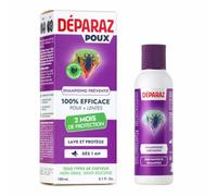 DÉPARAZ - Shampoing préventif Anti-Poux et Lentes, Sans Peignage, 150ML