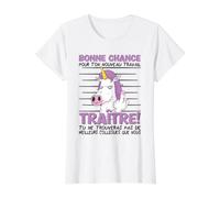 Depart Collegue de Travail, Nouvel Emploi, Traître Licorne T-Shirt Graphique avec Valeur