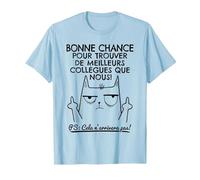 Départ Collègue Travail | Nouvel Emploi Adieu Bonne Chance T-Shirt, Homme, Bleu Céleste, L