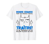 Depart Collegue Travail, Nouvel Emploi Bonne Chance Traître T-Shirt Graphique avec Valeur