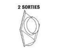 Départ de Gaine 2 sorties 2 x 600 MM pour Titan 240 et Scudo 240 - SOVELOR-DANTHERM - ACC1318