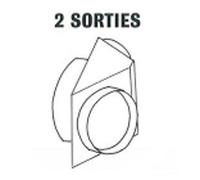 Départ de Gaine 2 Sorties diamètre 300mm pour HPV35 et HPV55 - SOVELOR-DANTHERM - ACC2004