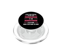 Départ Métier directrice Humour Fille Princesse directrice PopSockets PopGrip pour MagSafe